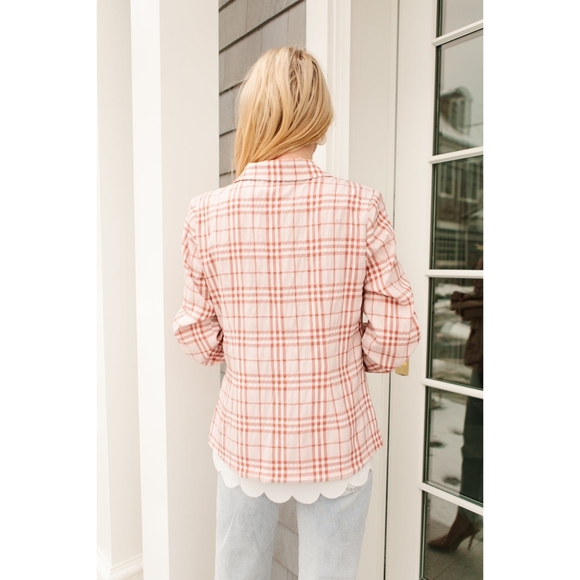 DRESSED IN PLAID BLAZER IN PINK - Picture 7 of 10